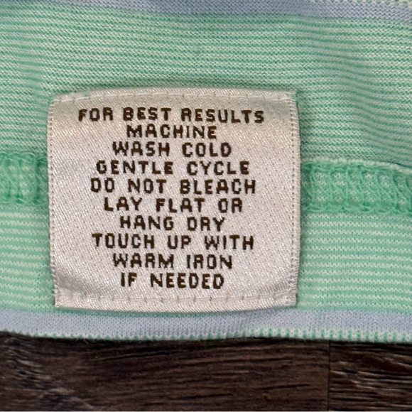 Peter Millar Men’s Green Striped Short Sleeve Polo Size Large - Picture 6 of 8